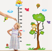 Little monkey cartoon tree height kindergarten children room can remove wall household adornment wall stickers 2024 - buy cheap