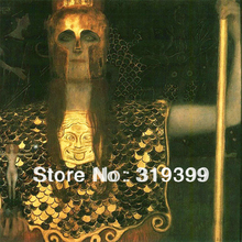 Oil Painting reproduction on Linen Canvas,Pallas Athene by Gustav Klimt,Free Fast Shipping,100% handmade,Museum Quality 2024 - buy cheap