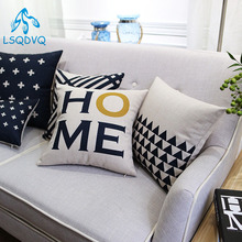 Black and white Zebra Geometric Blue Cushion Cover Square Pillow Case For Sofa Home Almofadas 45x45cm 2024 - buy cheap