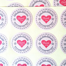 100PCS  "Thank you" Heart Round eco-friendly Kraft Stationery label seal sticker Students' DIY Retro label handmade products 2024 - buy cheap