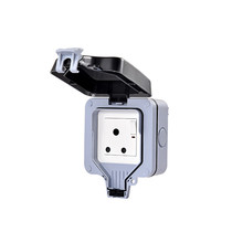 IP66 3PIN wall power outlet, South Africa socket 15A 250V bathroom, waterproof socket switch. 2024 - buy cheap