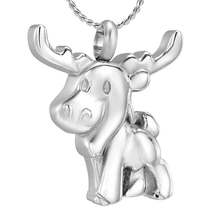 K001 Cute Deer Cremation Jewelry for Ashes Pendant Holder Urns Pet/Human Stainless Steel Memorial Keepsake Funeral Necklace 2024 - buy cheap