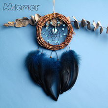 MIAMOR Rattan Ring Blue Dreamcatcher With Evil & Cat's Eye Home Wall Hanging Decor Pendant for Kid's Bedroom AMOR0101 2024 - buy cheap