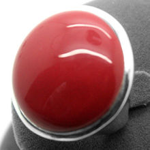 Frete grátis anel joia raro coral vermelho 24mm 925 tamanho 7/8/9/10 joia 2024 - compre barato