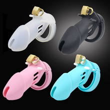 Silicone Cb6000 Cock Cage Male Chastity Device Penis Cage Cbt Toys For Men Chastity Cage Dick Ring Sex Toys For Men Penis 2024 - buy cheap