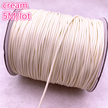 NEW 5Meters 2.0mm Cream Waxed Cotton Cord Waxed Thread Cord String Strap Necklace Rope Beads DIY Jewelry Making for Bracelet 2024 - buy cheap