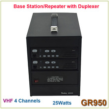 Новинка GR950, двухсторонняя рация, базовая станция/ретранслятор VHF 136-174 МГц 25 Вт 4 канала с Duplexer (для motorola) 2024 - купить недорого