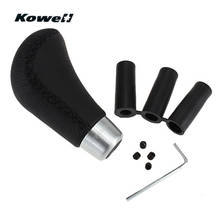 KOWELL 9cm Black Universal Leather MT Manual Transmission Gear Shift Knob Shifting Shifter Lever for Volkswagen VW for KIA RIO 2024 - buy cheap