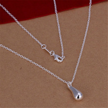 lowest promotions Price Beautiful  silver color WOMEN drop Cute chain necklace high quality fashion pretty 2024 - buy cheap