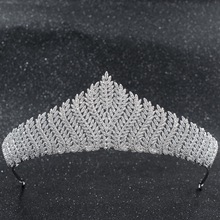 2019 New Crystals CZ Cubic Zirconia Wedding Bridal Wheat Tiara Diadem Crown Women Prom Hair Jewelry Accessories CH10234 2024 - buy cheap