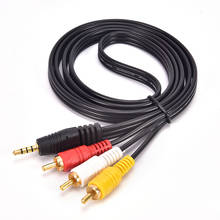 1,5 м 3,5 мм разъем 3,5 к RCA папа 3 RCA адаптер Аудио Видео AV кабель провод шнур 2024 - купить недорого