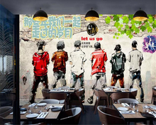 beibehang wallpaper for walls 3 d mural European and American brick wallpaper rock bar KTV restaurant wall mural background wall 2024 - buy cheap