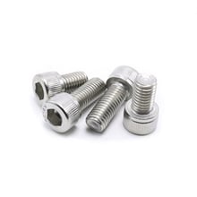 M7 Allen Bolt Hex Socket Knurled Cap Head Screw Steel Bolts Screws M7 x 20mm (5Pcs) White 2024 - buy cheap