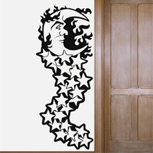 Free Shipping Wholesale Wall stickers Home Decor Size:500mm*1180mm PVC  Vinyl Art Mural Moon stars Y-61 2024 - купить недорого