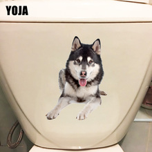 YOJA 16.8*22.7CM Tongue Sticking Dog Animal Wall Decals Toiltte Sticker Home Room Decor T1-0231 2024 - buy cheap