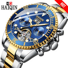HAIQIN Automatic mechanical Men watches Business luxury Gift Watch Gold Full steel Waterproof Male Wristwatch Relogio Masculino 2024 - buy cheap