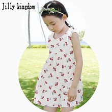 Summer Costume Casual Clothes 2-11years Baby Girl Dress Clothes Floral Print Girls Dress girl clothes Sleeveless girls dresses 2024 - buy cheap