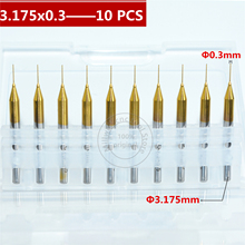 10 PCS-3.175mm(1/8'')*0.3mm CNC Drill Bit,Micro PCB Board drill,Nanotechnology Tungsten steel cnc tool,Smooth chip removal 2024 - buy cheap