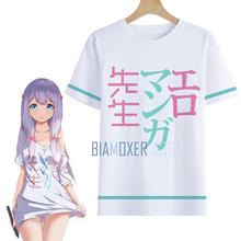 Camisetas de Cosplay de Sagiri Izumi, camisas de Manga corta, Ero, Sensei, pijamas, Verano 2024 - compra barato
