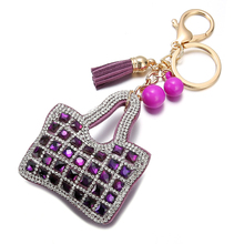 Брелок «Счастливая сумка» с кристаллами Стразы брелки для ключей держатель-кошелек сумка для автомобиля Рождественский подарок брелок ювелирный брелок 2024 - купить недорого