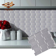 Серебряная плитка Метро, самоклеящаяся наклейка на стену, наклейка «сделай сам», кухня, ванная, домашний декор, винил 2024 - купить недорого