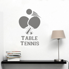 Cartel de decoración para estudio de Deportes de gimnasio, Adhesivo de pared con logotipo para pared de Ping Pong, murales de arte para salón de tenis de mesa, AZ587 2024 - compra barato