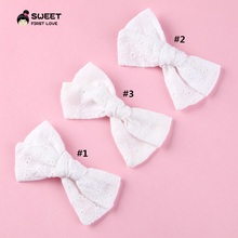 3pcs/lot White Lace Floral Bow Headbands Hairpins for Girls Elastic Nylon Headband Bow Hair Clips Cute Headwear Hair Accessories 2024 - buy cheap