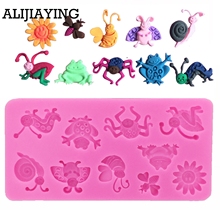 M0019 Insects Spider Frog Honey Shaped Silicone Mold Sunflower Fondant Cake Decorating Tools Candy Chocolate Gumpaste Moulds 2024 - buy cheap