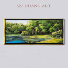Hand Painted Landscape Thick Oil Painting on Canvas Chinese  rural scenery Abstract Wall art Picture Painting for Living Room 2024 - buy cheap