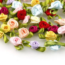 Mini flor decorativa de 3 tamanhos, flores de seda artificial de 3 tamanhos com rosas para decoração de casa, festas, casamento, roupas, 50 a 100 pçs 2024 - compre barato