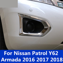 Front Fog Lamp Frame decoration cover trim Exterior decoration Auto Accessories For Nissan Patrol Y62 Armada 2016 2017 2018 2024 - buy cheap