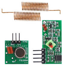 433MHz RF wireless receiver module & 433 MHz transmitter module kit + 2PCS RF 433M Hz Spring Antenna compatible for Arduino 2024 - buy cheap