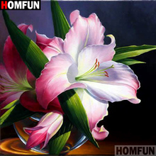 Homfun-pintura de diamante redondo/cuadrado completa, cuadro artesanal 5D, "paisaje de flores", bordado 3D, punto de cruz, decoración para el hogar, regalo A11667 2024 - compra barato