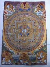 Chinese Antique collection the Thangka embroidery buddha diagram 2024 - buy cheap