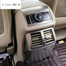 Estilo do carro caixa de apoio braço traseiro ventilação quadro tomada decoração capa adesivos guarnição para mercedes benz r classe w251 r300 320 350 400 2024 - compre barato