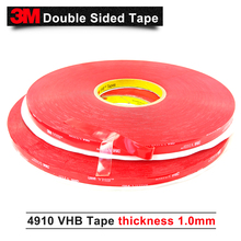 10MM*33M 5Roll/Lot 3M 4910 VHB tape Thickness 1MM, high temperature transparent acrylic foam tape 2024 - buy cheap
