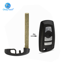 OkeyTech Uncut Emergency Insert Small Key Blank Blade Black Sliver for For Bmw 5/7 Series F30 F10 E46 E90 E60 E39 Smart Key Card 2024 - buy cheap