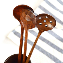 Long handle natural wooden spoon dessert tea soup coffee tools kitchen seasoning environmental protection tableware 2024 - buy cheap