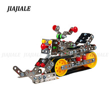 Free shipping Vehicle Metal Model Building Kits Puzzle Snowmobile Enlighten Education Assemblage DIY kid boy gift Toys 3d model 2024 - buy cheap