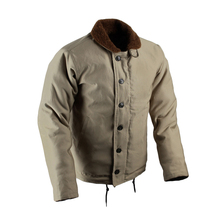 Vintage USN N-1 Deck Jacket US Navy Khaki Men's Military Jacket WW2 N1 Uniform Winter Woolen Coat Army Cotton Outwear Replica 44 2024 - buy cheap