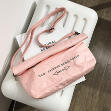 Women's Kraft Pape Bag Waterproof Causal Tote Shoulder Bag Messenger handbag Envelope Clutch Shoulder Bag Roll Rim Party Purse 2024 - buy cheap