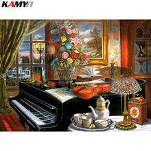 5D DIY diamond embroidery indoor piano diamond painting cross stitch mosaic full square / round diamond decoration home XY1 2024 - buy cheap