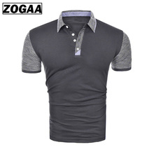 ZOGAA Men Polo Shirt Business Casual Solid Male Short Sleeve Breathable Patchwork 2024 - buy cheap