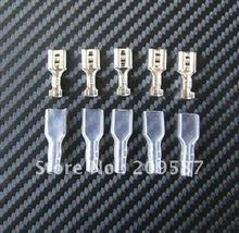 100pcs 6.3mm Crimp Terminal Female Spade Connector + Case 2024 - buy cheap