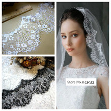 9 Meter/ Lot Black White Lace Trim 8cm Handmade DIY Decorative Nylon Eyelash Lace Fabric Wedding Dress Clothes Accessories 2024 - buy cheap