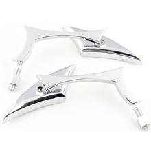 Evomosa-Espejos laterales de cuchilla para motocicleta, espejo cromado personalizado para Harley, Yamaha, Honda, Suzuki, Kawasaki y BMW 2024 - compra barato