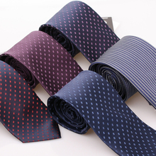 Corbatas de alta calidad para hombre, Corbatas de trabajo profesionales de 8cm con tejido de Jacquard a cuadros azul, corbata informal con caja de regalo 2024 - compra barato