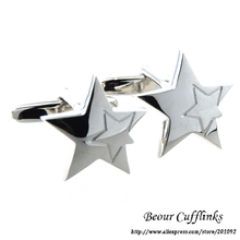 High quality Men's Jewelry wedding  cuff links Silver Star Modeling cufflinks for shirt cuff link brand 2024 - buy cheap