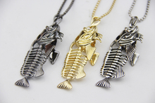 Модное ожерелье ZRM в виде рыбьей кости, серебристая, черная и Золотая цепочка, нежный лучший подарок, Элегантные украшения 2024 - купить недорого