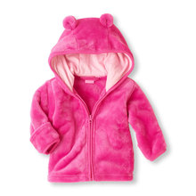 Abrigo de lana de color Coral para recién nacido, ropa de bebé, chaqueta con capucha, tops para niños y niñas 2024 - compra barato